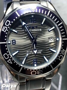  новый товар TECHNOS Tecnos наручные часы стандартный товар аналог наручные часы кварц календарь 10 атмосферное давление водонепроницаемый нержавеющая сталь простой серебряный мужской подарок 