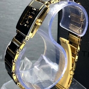 新品 TECHNOS テクノス 腕時計 正規品 アナログ腕時計 レディース 女性 クオーツ セラミック 3気圧防水 ブラック ゴールド プレゼントの画像4