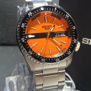 国内正規品 新品 腕時計 SEIKO セイコー SKX Sports Style レトロカラー コレクション セイコー5 スポーツ 自動巻き 防水 オレンジ SBSA219の画像2