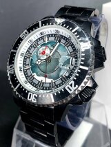 新品 正規品 ドミニク DOMINIC 自動巻き 腕時計 オートマティック カレンダー 防水 ステンレス アースギミック からくり時計 ブラック 地球_画像4
