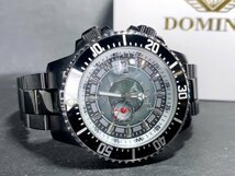 新品 正規品 ドミニク DOMINIC 自動巻き 腕時計 オートマティック カレンダー 防水 ステンレス アースギミック からくり時計 ブラック 宇宙_画像7