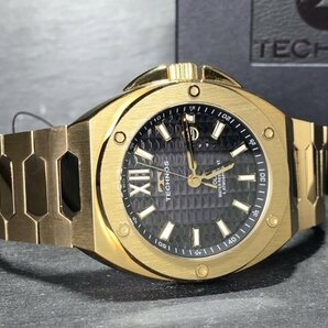 新品 テクノス TECHNOS 正規品 腕時計 アナログ腕時計 ソーラー ステンレス 3気圧防水 カレンダー ゴールド ブラック メンズ プレゼントの画像7