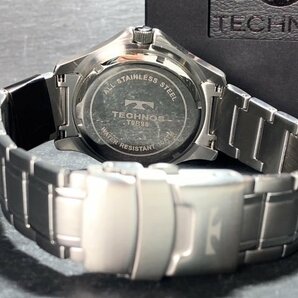 新品 TECHNOS テクノス 腕時計 正規品 アナログ腕時計 クオーツ カレンダー 10気圧防水 ステンレス シンプル ブラック シルバー メンズの画像8