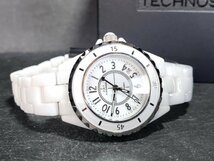 新品 テクノス TECHNOS 正規品 腕時計 アナログ腕時計 クオーツ セラミック 3気圧防水 カレンダー 3針 ビジネス ホワイト 白 プレゼント_画像7