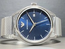 新品 EMPORIO ARMANI エンポリオアルマーニ MATTEO 正規品 腕時計 アナログ クオーツ 防水 カレンダー ステンレス 替えベルト付 プレゼント_画像4