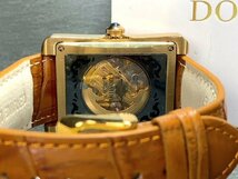 新品 正規品 ドミニク DOMINIC 自動巻き 腕時計 オートマティック スクエア レザーベルト キャメル ゴールド ドラゴン メンズ プレゼント_画像9