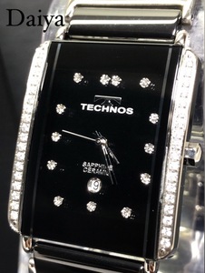  новый товар TECHNOS Tecnos стандартный товар серебряный черный календарь кварц аналог наручные часы многофункциональный наручные часы 3 атмосферное давление водонепроницаемый сапфир crystal 