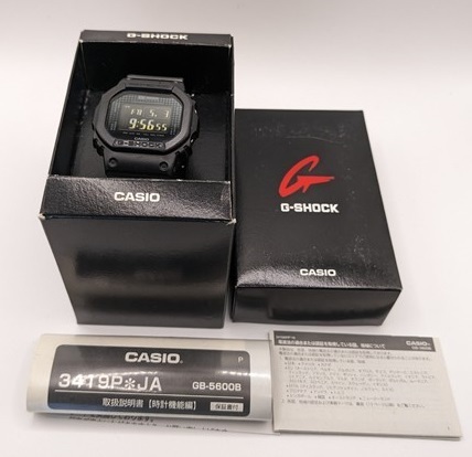 カシオ / CASIO　G-SHOCK　GB-5600B　箱・取説付　モバイルリンク機能 Bluetooth　20気圧防水　ワールドタイム　稼働品　中古　№ 6997