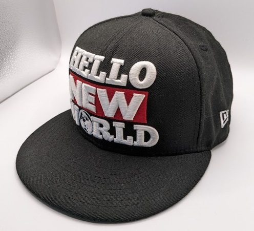 ニューエラ / NEW ERA　59FIFTY　ハローニューワールド / HELLO NEW WORLD　キャップ　帽子　SIZE:59.6cm　中古 USED・即決　管理№ 7079
