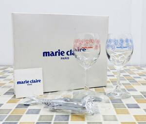 ◆ レトログラス｜マリクレール ペアワインセット｜marie claire MC-522 ｜ワインオープナー付き ■N9515