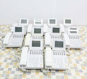 ▽ 現状販売｜ビジネスフォン 10台まとめ｜IWATSU 岩崎通信機 NR-18KT WHT ビジホン ビジフォン｜ 動作未確認 ジャンク扱い■O6414