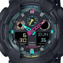 即決あり【G-SHOCK Multi Fluorescent color 蛍光色デザインビッグケース アナデジ 反転液晶メンズ 腕時計】GA-100MF-1AJF 新品_画像2