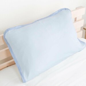 枕パッド ひんやり まくらカバー 枕 63×43cm 接触冷感 ピローパッド もっちり 冷たい クール 夏 涼感 洗える マルチ 寝具 ブルー