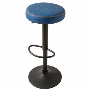カウンターチェア バーチェア 昇降 360度回転 背なしチェア スツール キッチン おしゃれ PUレザー カフェ風 デザイン 椅子 いす