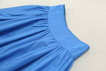 4-112 新品　ギャザーフレアスカート ブルーMサイズ 定価￥18,700－_画像3