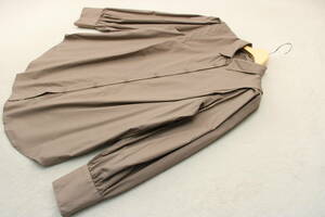 5-870 new goods cotton 100% tuck shoulder blouse M size 