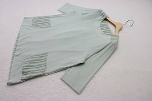 5-1095 new goods stripe pattern switch cut and sewn 