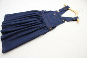 5-1003 new goods Denim overall skirt navy M