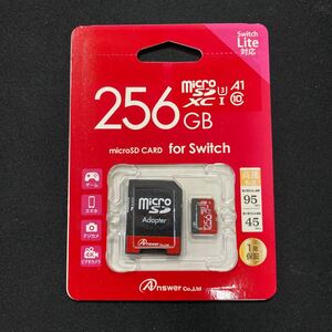 送料無料 新品未開封 MicroSDXC 256GB SDカードアダプター付き Answer アンサー 定価14224円 NintendoSwitch SwitchLite B