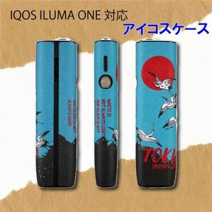 アイコス イルマワン ケース iqos ilumaone　鶴　アニマル　ブルー