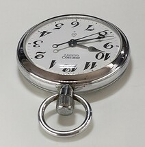 時計 懐中時計 ポケットウォッチ SEIKO QUARTZ 7550-0010 ホワイト盤 電池交換済_画像5