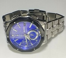 腕時計 SEIKO WIRED CHRONOGRAPH 10BAR VK67-K018 ブルー盤 純正バンド 電池交換済_画像4