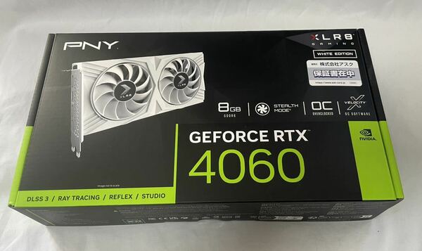 新品未開封PNY GeFORCE RTX4060 8GB XLR8 Gaming OC DUALFAN WHITE EDITION
