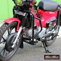 バイク用品 Mr Quick製 HONDA ホンダ CC110 JA60 クロスカブ用 エンジンガード ブラック/バンパーガード 転倒ダメージ軽減 【送料800円】_画像6