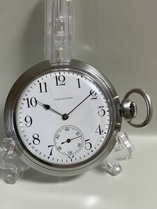 懐中時計　ウォルサム 稼働中　1906年製　Waltham　アンティーク　手巻き スモセコ 白文字盤 