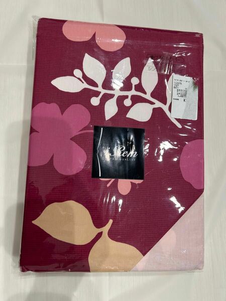 西川リビング　日本製　綿100% 掛けふとんカバー　シングルロング　150×210cm 抗菌　防縮　草花柄　ピンク