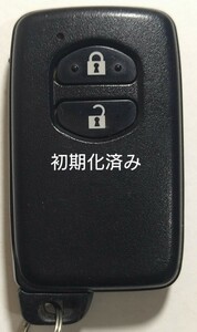 初期化済トヨタ純正 スマートキー 2ボタンプリウスアクア基盤番号271451-5300 新品電池サービス 27