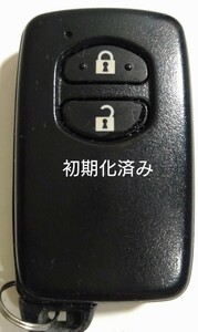 初期化済トヨタ純正 スマートキー 2ボタンプリウスアクア基盤番号271451-5300 新品電池サービス31