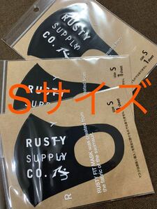 RUSTY ラスティ スポーツマスク Sサイズ 3枚 ブラック 黒 UVカット水着素材 UPF50+ 男女兼用 ユニセックス