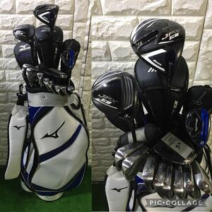 超豪華☆ミズノ JPX MizunoPro等 男性用ゴルフクラブセット ミズノ製 キャディバッグ付