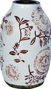 輸入雑貨 フルール Chubby Vase ホワイト 花瓶 フラワーベース リビングスタジオ 直輸入 白 ナチュラル アンティーク テラコッタ PTA-195