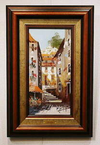 Art hand Auction Painting by Batista Gomes Batista Alfama Oil painting Portugal Oil painting Original Authenticity guaranteed Free shipping Landscape of the Portuguese old town, Painting, Oil painting, Nature, Landscape painting