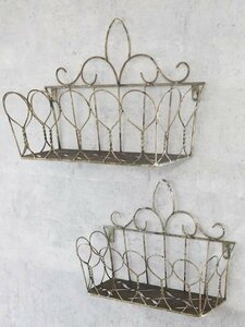  import miscellaneous goods go rouge wall rack 2 point set ornament planter ko vent garden CoventGarden car Be antique VI-72 free shipping 