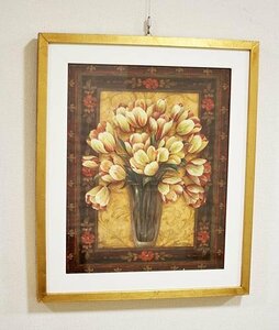 Art hand Auction Made in Italy Imported Goods Framed Art Frame Peony Living Studio Direct Import Classic Modern Shabby Chic E1-44772 Free Shipping, Artwork, Painting, others