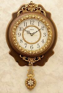 掛け時計 ビクトリアンパレス ペンデュラム ウォールクロック ヴェルサイユ 連続秒針付:ak-ls-fbd8134ml (ブラウン)