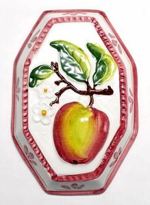Art hand Auction Made in Italy, imported goods, wall decoration, apple, ceramic, Living Studio, direct import, wall hanging, apple, red, orange, Bassano, handmade, BRE-195L-AP, Tapestry, Wall Mounted, Tapestry, others