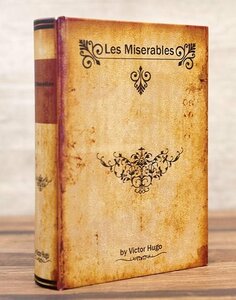 輸入雑貨 シークレットブック ボックス ヒストリーノーベル S Les Miserables リビングスタジオ 直輸入 小物入れ アンティーク LV09015-S