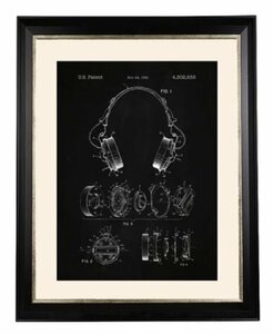 Art hand Auction 进口商品 单色 艺术画框 耳机 画框 生活工作室 直接进口 DJ 现代经典都市 FC-250-B 免费送货, 艺术品, 绘画, 其他的