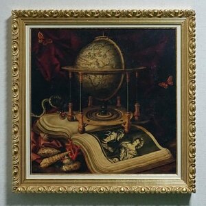 Art hand Auction Italian made imported goods Framed art Globe Christian Luix Living Studio Direct import Antique FAL-4342GB Free shipping, Artwork, Painting, others