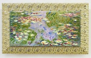 Art hand Auction In Italien hergestellte Importwaren, gerahmte Kunst, Claude Monet, Wasserlilien, Wohnstudio, Direktimport, Gold, Impressionist, Giverny, 20407-138G, Kostenloser Versand, Kunstwerk, Malerei, Andere