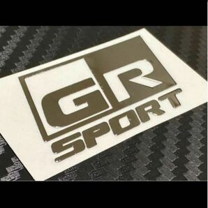 GR sport ミニステッカー　銀　シルバー　1枚　金属製（ニッケル合金）