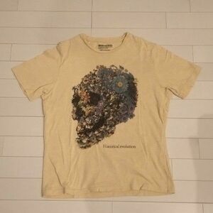 URBAN RESEARCH 半袖 Tシャツ スカルフラワープリント ベージュ M