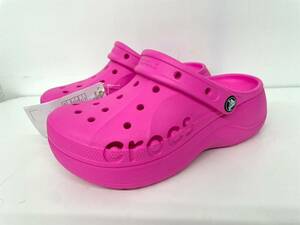 crocs クロックス 厚底 サンダル W7 24cm ピンク 