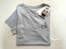 新品■CK カルバンクライン レディース 半袖シャツ L ブルー ロゴ Tシャツ_画像1