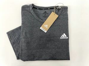 新品■アディダス adidas メンズ 半袖シャツ M グレー 半袖Tシャツ ロゴ GN1536