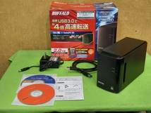 [A19562] BUFFALO HD-WLU3/R1 3.5 SATA 外付け 2ドライブ USB3.0 HDDケース(RAID対応) ▼現状品 ◎HDD認識してました_画像1